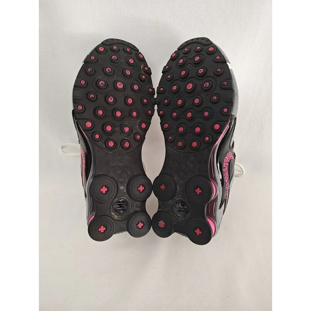 Nike Shox 639657-104 Hot Pink Running Women's 8.5 Shoes White Black 2015